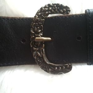 Albatros leather Italianbelt brown antique buckle
